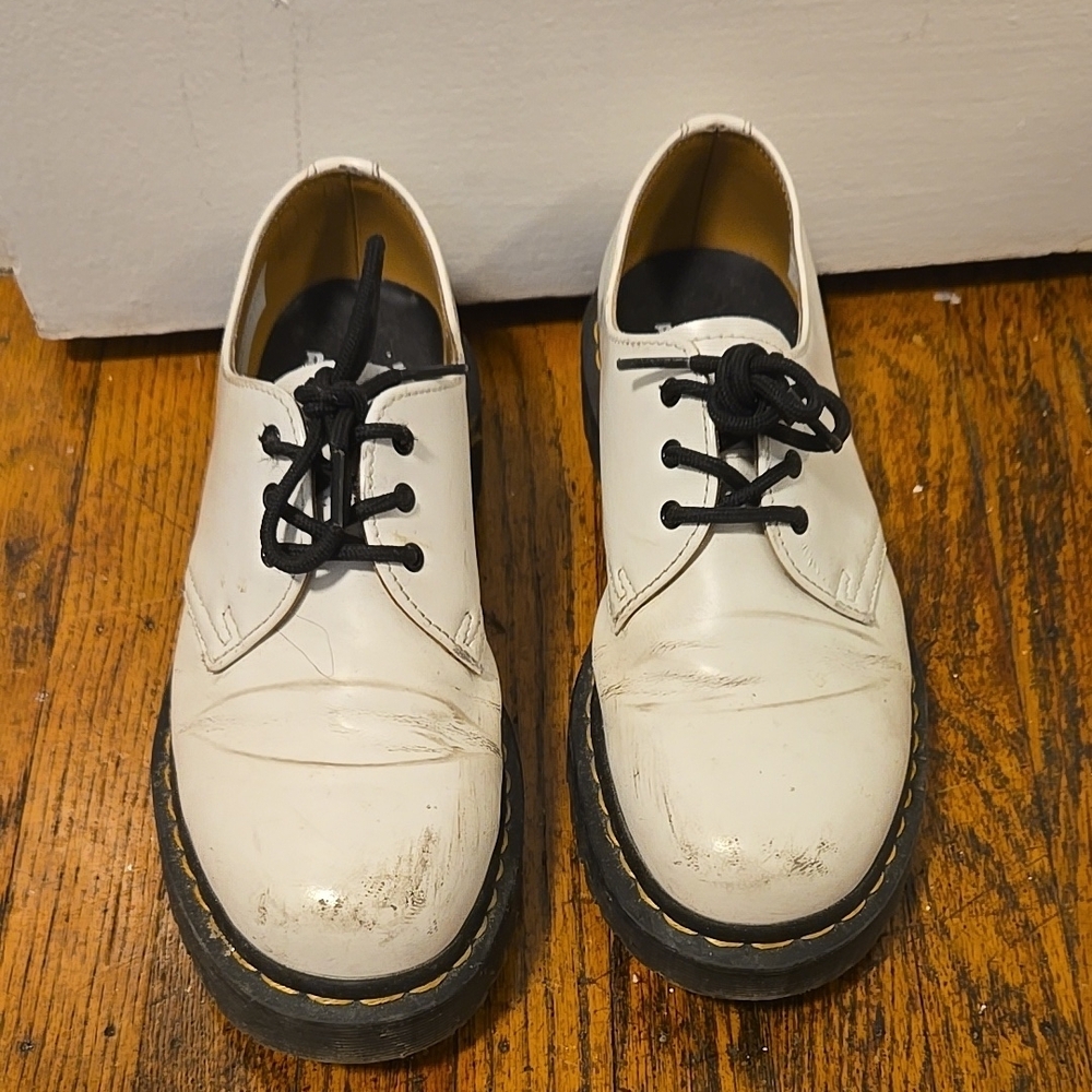 White 1461 BEX Dr. Martens Oxfords